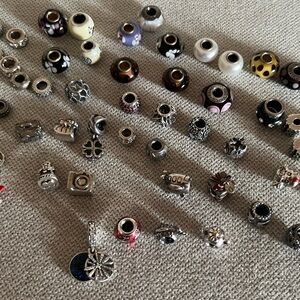 Pandora Silver and Multicolor Charm Collection